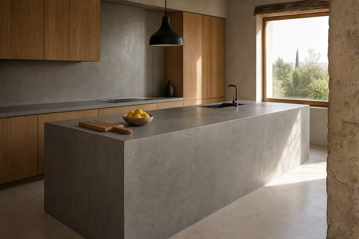 Isla de cocina en MicroStone