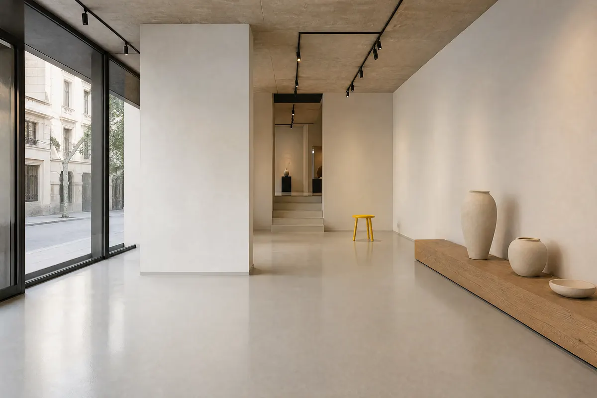 Pavimento Resinoq en local comercial